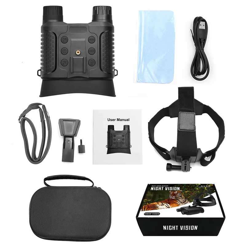 What's included in the night vision binoculars package