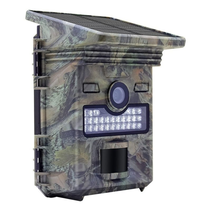 side view of solar powered hunting cam
