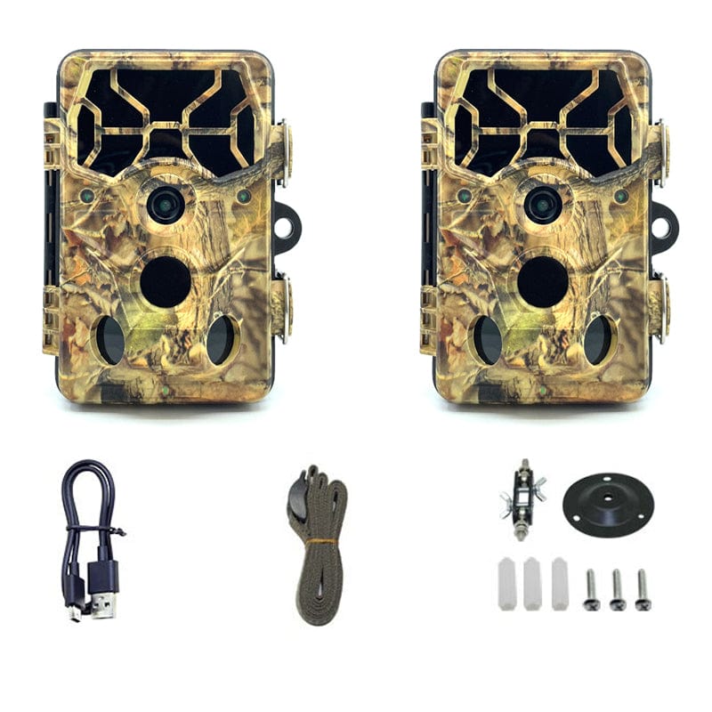 Clear Vision™ Cam - WiFi Bluetooth Wireless Wildlife Trail Camera (2-Pack)