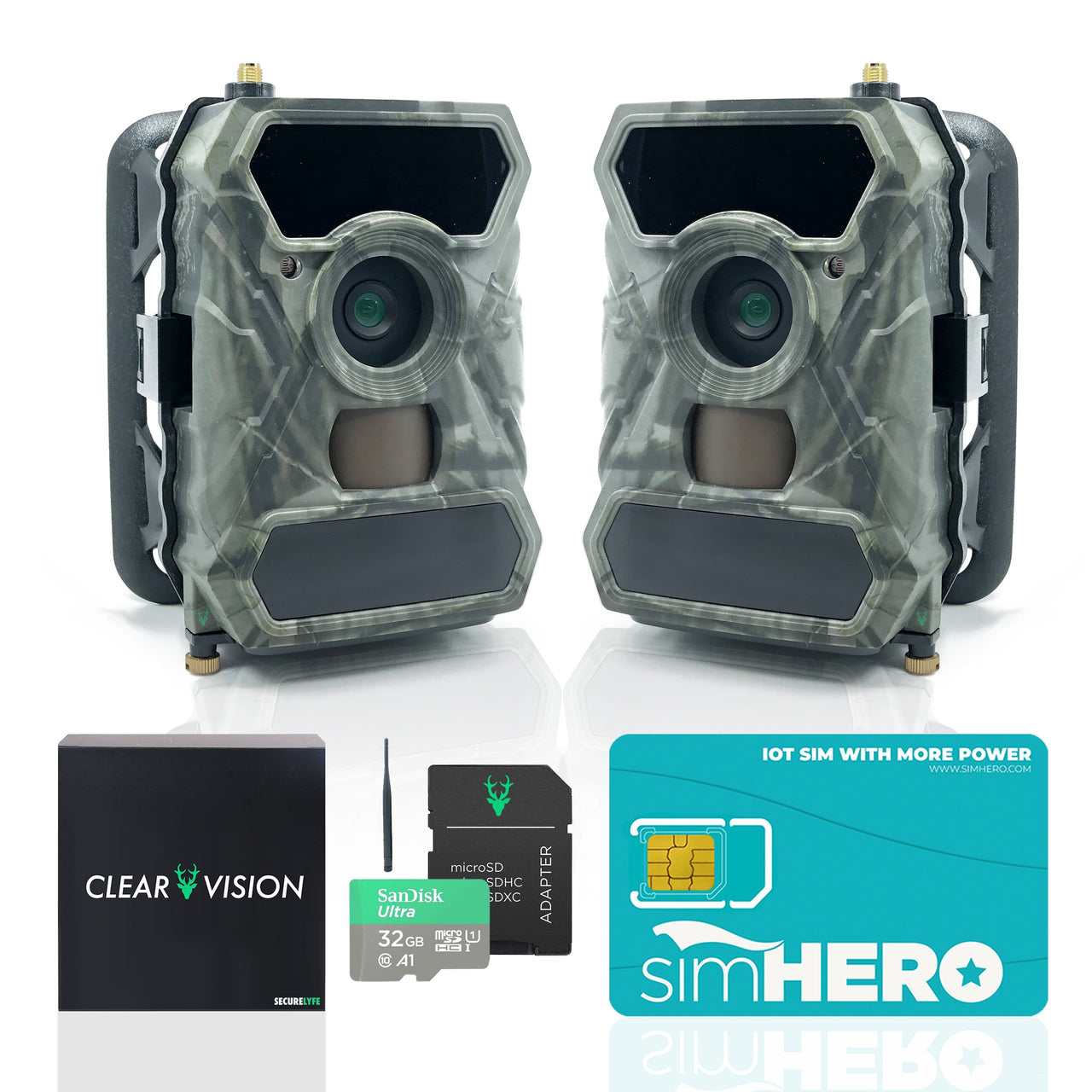 Clear Vision™ Cam - Cellular Wireless Wildlife Trail Camera (Classic: 2-Pack)