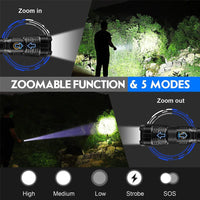 Thumbnail for Clear Vision™ Tactical Flashlight - Bright LED Flash Light Waterproof Torch USB Rechargeable (2-Pack)