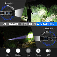 Thumbnail for Clear Vision™ Tactical Flashlight - Bright LED Flash Light Waterproof Torch USB Rechargeable (4-Pack)