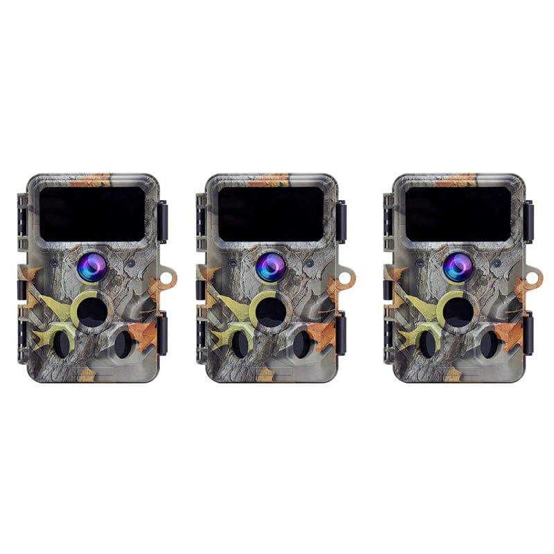 Clear Vision™ Cam - 4K WiFi Bluetooth Wireless Wildlife Trail Camera (3-Pack)