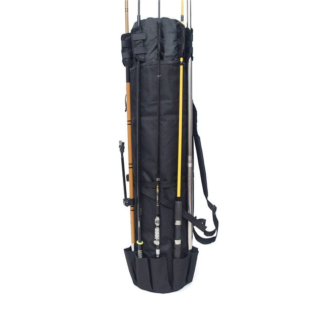 Portable Fishing Rod Pole Holder & Tackle Bag - Fishing Gear Organizer Travel Case