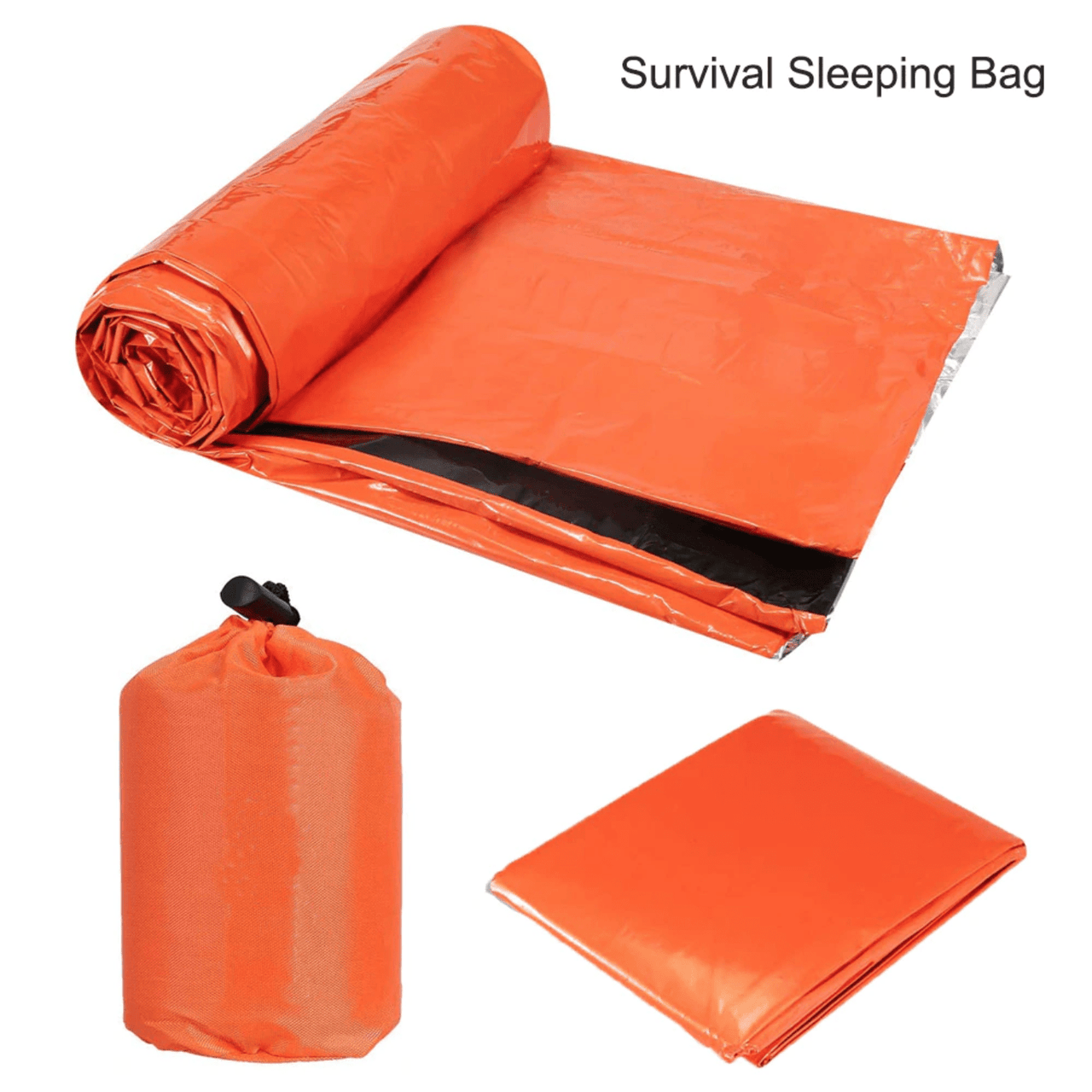 Outdoor Sleeping Bag - Thermal Sack Emergency Survival Blanket Keep Warm Waterproof Portable Survival Gear for Camping Hiking